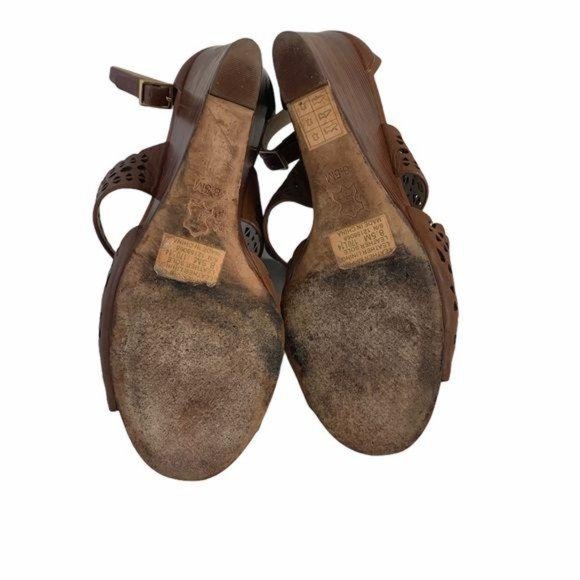 Tory Burch Perforated Gladiator Wedge Sandal 8.5 - Picture 12 of 13